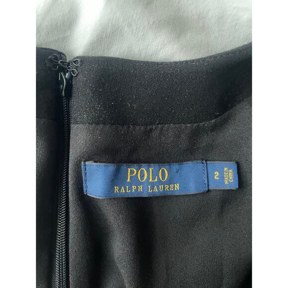 Polo Ralph Lauren Black Classy Jumpsuit Cap Sleeve V-Neck Womens Size 2 - Picture 6 of 7